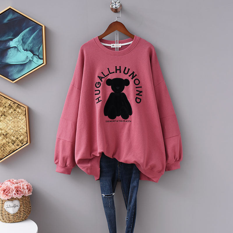 Women's oversized cartoon printed sweatshirts